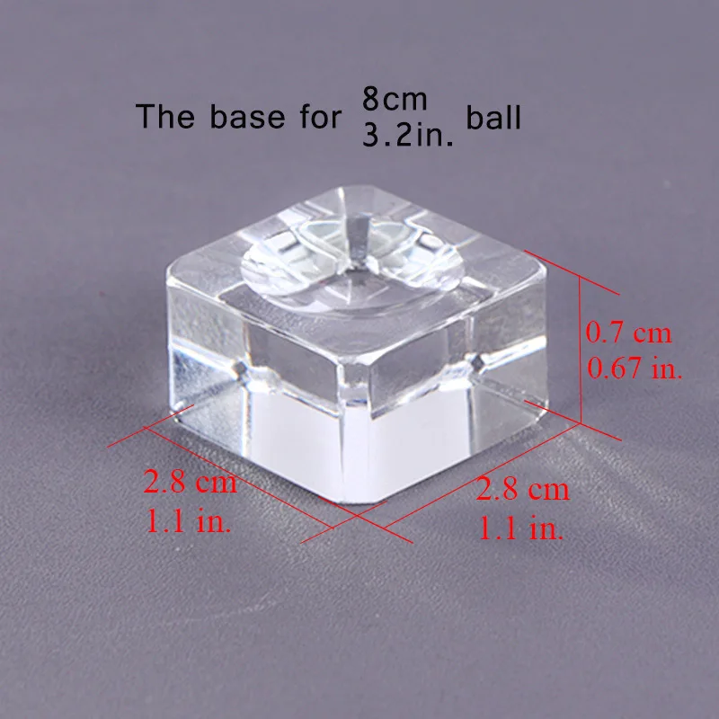Хрустальная основа для различных хрустальных шаров стеклянная основа шаровые украшения аксессуары 1 шт - Цвет: base for 8cm ball