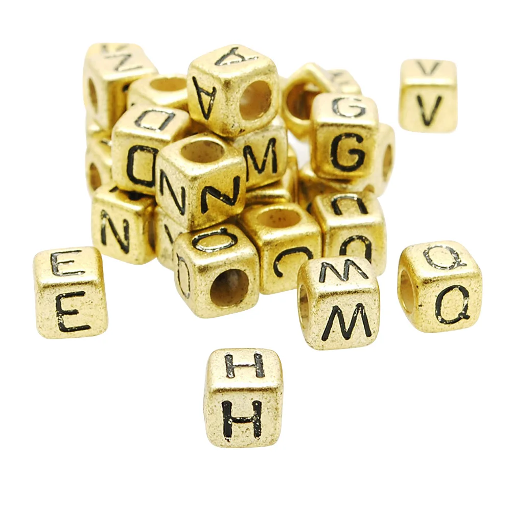 100 шт Детские раннее изучение алфавита бусины акриловые DIY цифровые английские бусины, используемые для изготовления браслет с бусами своими руками ожерелья