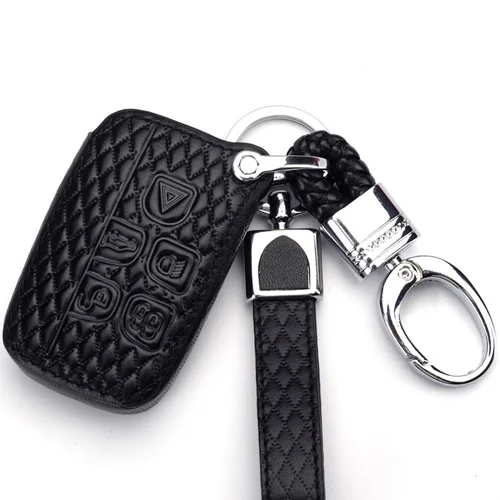 Black Специальный чехол для ключей для Land Rover Range Rover sport Land Rover freelander из натуральной коровьей кожи, защитный чехол - Название цвета: Black