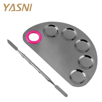 

Metal Palette SET Makeup Beauty Salon Color Cream Foundation Mixing Tool Spatula MS24