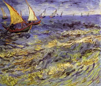 

Scenery 100% hand painted Van Gogh canvas art red picture decor living room wall Office background Impression