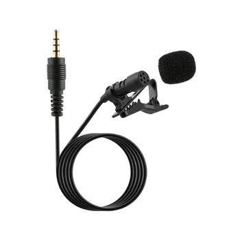 

1.5m Mini Portable Microphone Condenser Clip-on Lapel Lavalier Mic 3.5mm Plug socket Wired Microfon for Phone for Laptop