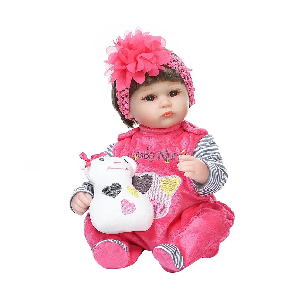

New 40cm Soft Vinyl Silicone Reborn Doll Baby Children Accompany Sleeping Toy Gift