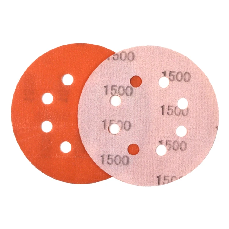 POLIWELL 5 шт. 5 дюймов 8 отверстий FV Сверхтонкий шлифовальный диск 600 ~ 5000 Грит Влажная/сухая мягкая Водонепроницаемая абразивная Шкурка