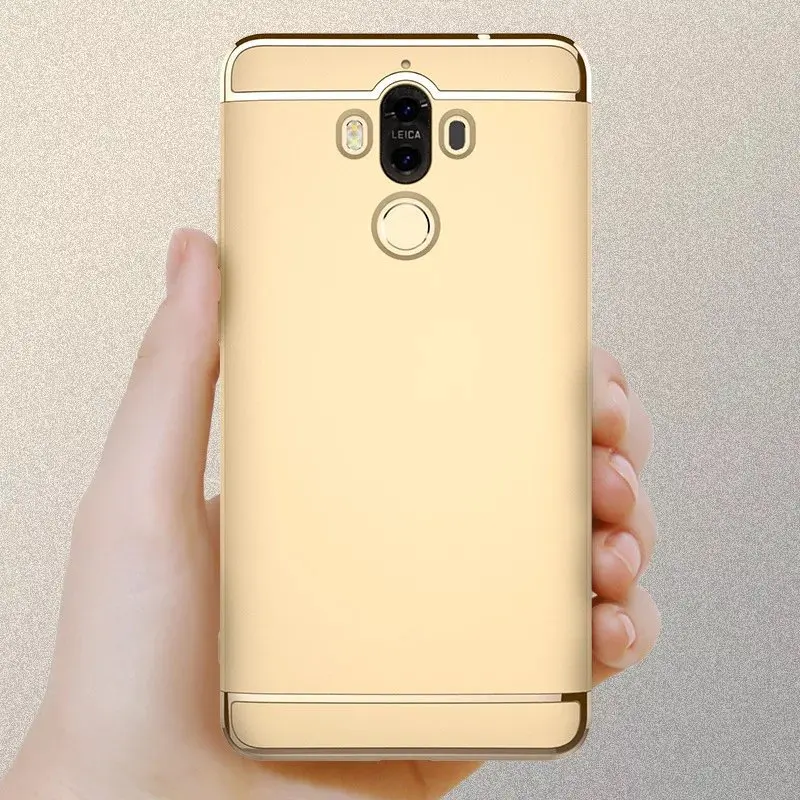 

For Huawei P9 Lite Case Electroplated 3 in1 Hard PC Case For Huawei Ascend P9 plus mate 9 5.2 inch shockproof Silicon Back Cover