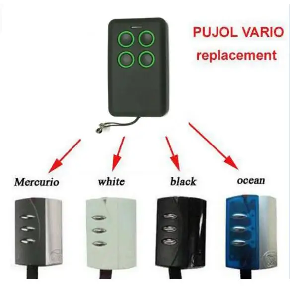 1pcs-PUJOL-VARIO-OCEAN-WHITE-BLACK-MERCURIO-compatible-garege-door-opener-remote-control-free-shipping
