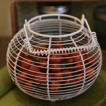 Железный баксет белый для яиц и органайзер для фруктов кухонная корзинка для хранения