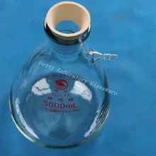 5000 мл Бюхнера фильтр Колбы лабораторные, Heavy Wall, боросиликатного Стекло Материал, с соответствующими резиновая адаптер