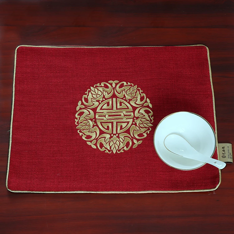 Colorful Pencil Printing Cotton Linen Placemat Dining Table Mat Home Kitchen Colorful Pencil Printing Cotton Linen Placemat Dining Table Mat Home Kitchen