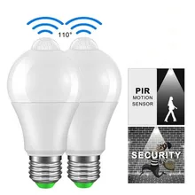 PIR Motion Sensor Светодиодные лампы E27 / B22 110V 220V Светодиодная лампа Холодный белый Теплый