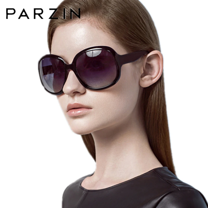 

PARZIN Sunglasses Women Brand Designer Elegant Oversized Female Sun Glasses Big Frame Polarized UV400 Ladies Shades Black P6216