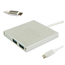 1x YC-301 Aluminum Alloy Type-c ssd Mobile Hard Disk Box Multi-function ngff solid state hard drive, Silver
