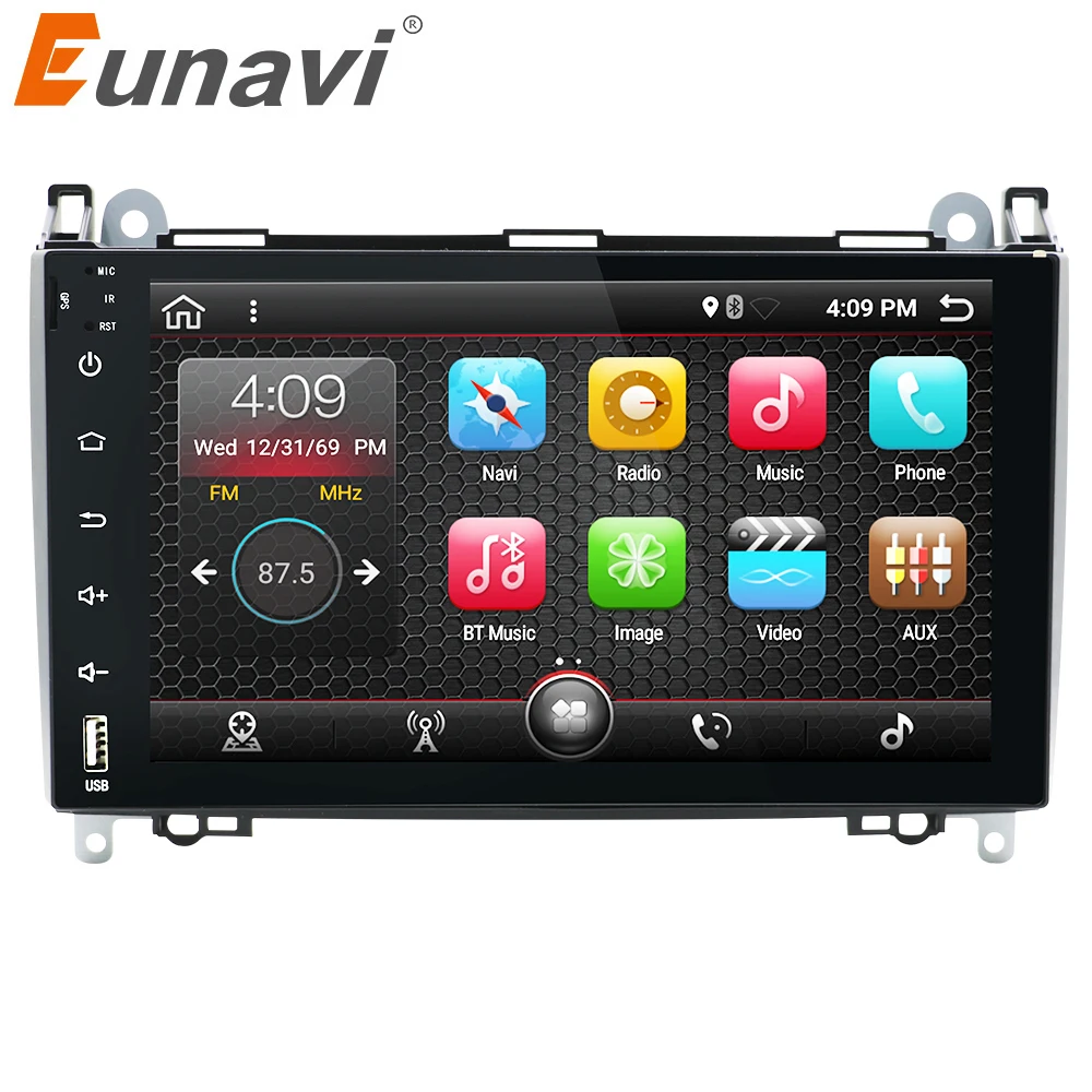 Eunavi 9 'ƈ Din quad core Android 7 1 Автомагнитола Стерео GPS для Mercedes Benz Sprinter W906 VW Crafter вольт LT3