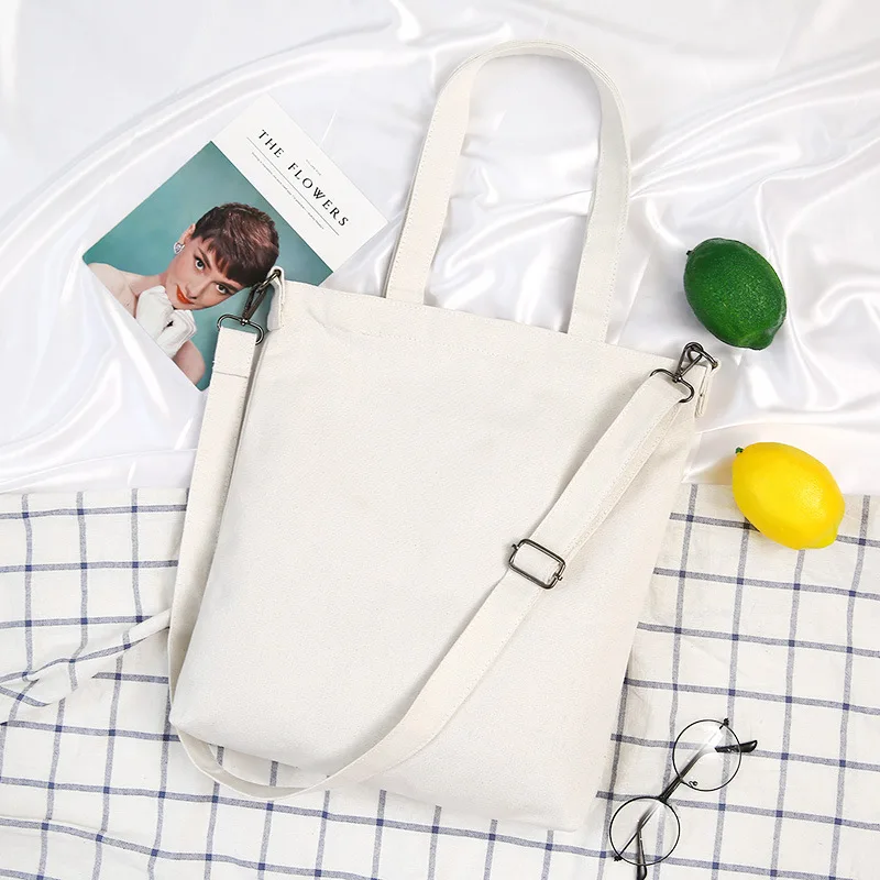 Najtaniej Kobiety płócienna tote torba moda torba na ramię zwięzłe list z nadrukiem na ramię torby materiałowe dla kobiet 2019 cła bawełniana torba na zakupy