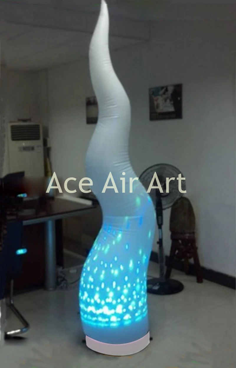  polar lights decoration standing curve inflatable cone for eventpartystage
