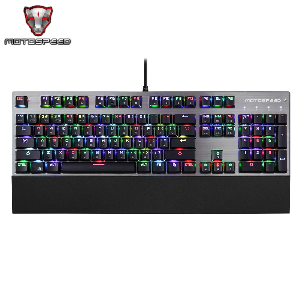 

Motospeed CK108 USB Wired Mechanical Keyboard Gaming Keyboard with RGB 104 Keys Backlight Modes for Computer teclado mecanio