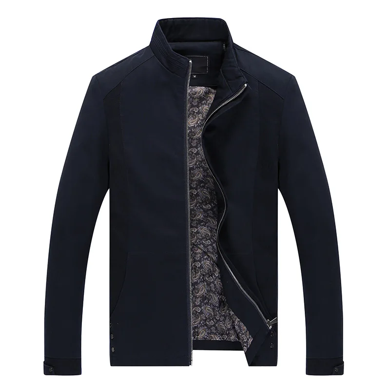 

2019 Autumn fashion Business Man Jacket/Long sleeves Pure color Stand collar high quality coat Boutique Men's wear Jackets
