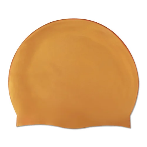 Силиконовая Водонепроницаемая 3D эластичная шапочка для плавания для мужчин и женщин, свободный размер, спортивная шапка для плавания с длинными волосами, защитная шапка для плавания для взрослых в бассейне - Цвет: Lemon yellow