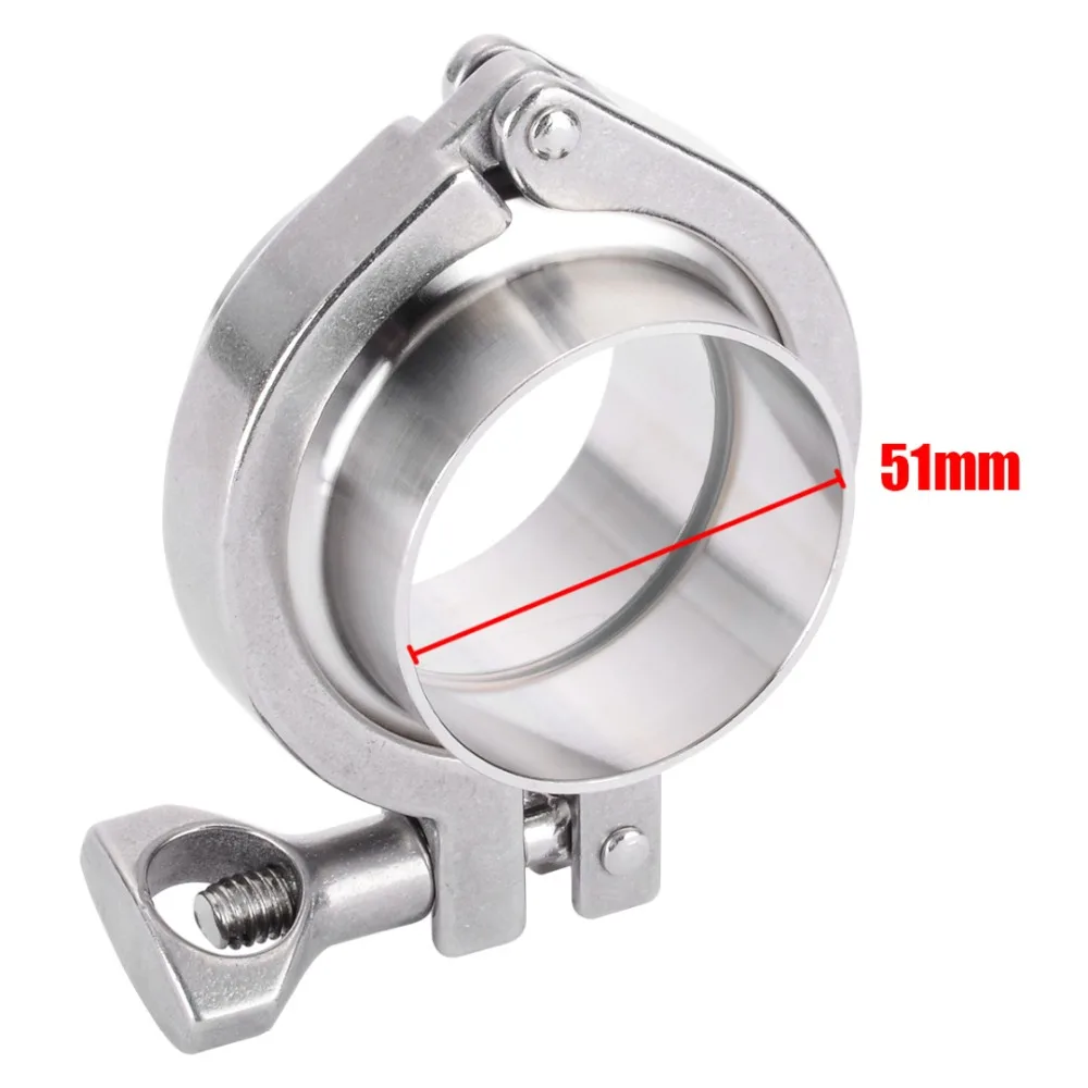 19-51mm 304 Steel Sanitary Pipe Weld Ferrule 1 Tri Clamp 1 PTFE Gasket Set 19-51mm 304 Steel Sanitary Pipe Weld Ferrule 1 Tri Clamp 1 PTFE Gasket Set