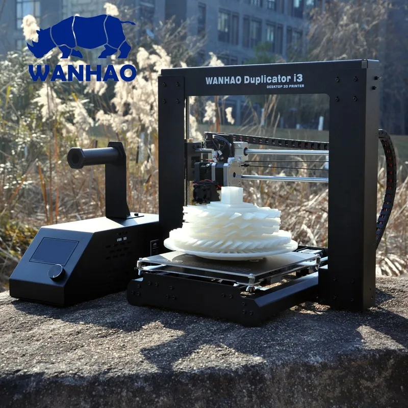 WANHAO 3d принтер i3 V2.1, DIY настольный 3d принтер, со встроенным размером 200*200*180 мм, Бесплатная нить, SD карта и ЖК-дисплей в подарок