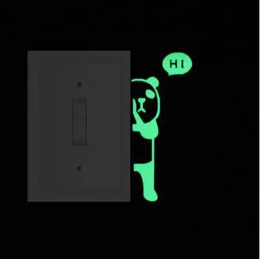 Зеленый светильник, светящийся Переключатель, наклейка для домашнего декора, мультяшная светящаяся Наклейка на стену s, темное свечение, декоративная наклейка, кошка/Фея/луна, звезды - Цвет: 10