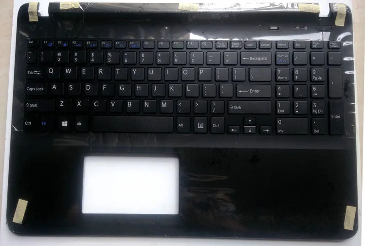 Новый для Sony SVF152 SVF152C SVF152A SVF153 SVF15E SVF154 США клавиатура Упор для рук-Touchpad-с подсветкой C чехол черный