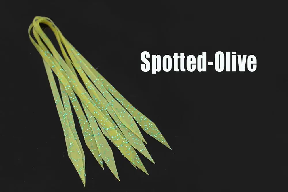 Spotted Olive Tigofly 20 шт./партия рыболовные Силиконовые юбки DIY SpinnerBait Buzzbait кальмары резиновые приманки с крючками делая Стример Летать связывая материалы - Цвет: Spotted Olive