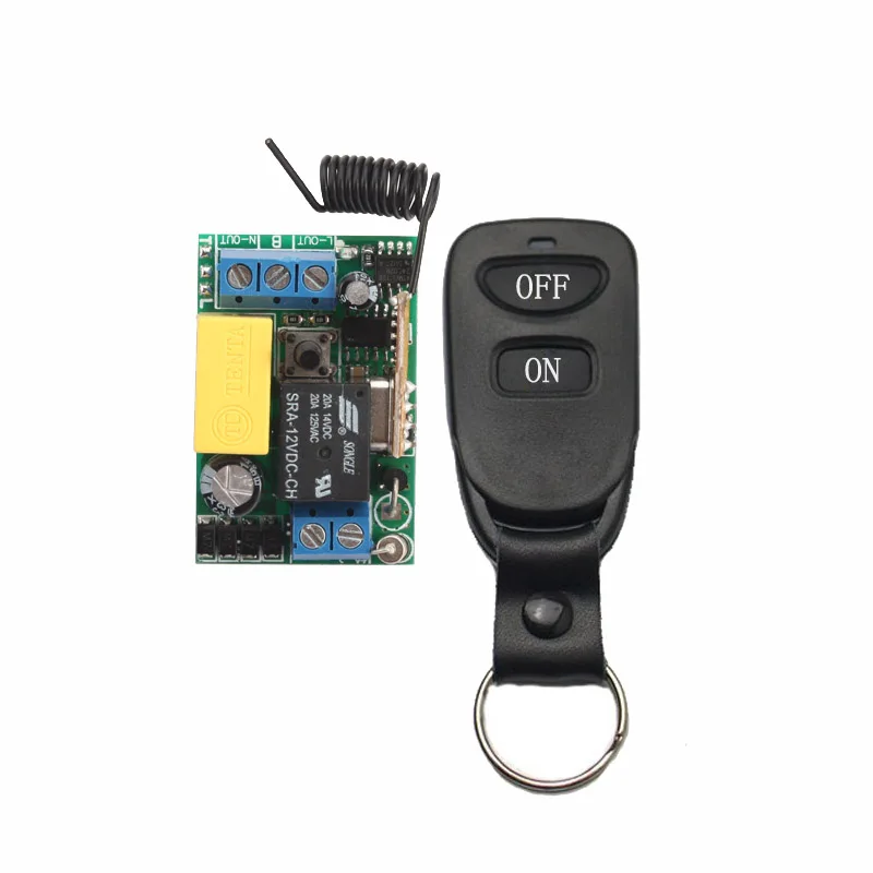 

220V Receiver&Transmitter RF Wireless Mini Remote Control Switch 1CH Interruptor 10A Light Lamp LED SMD
