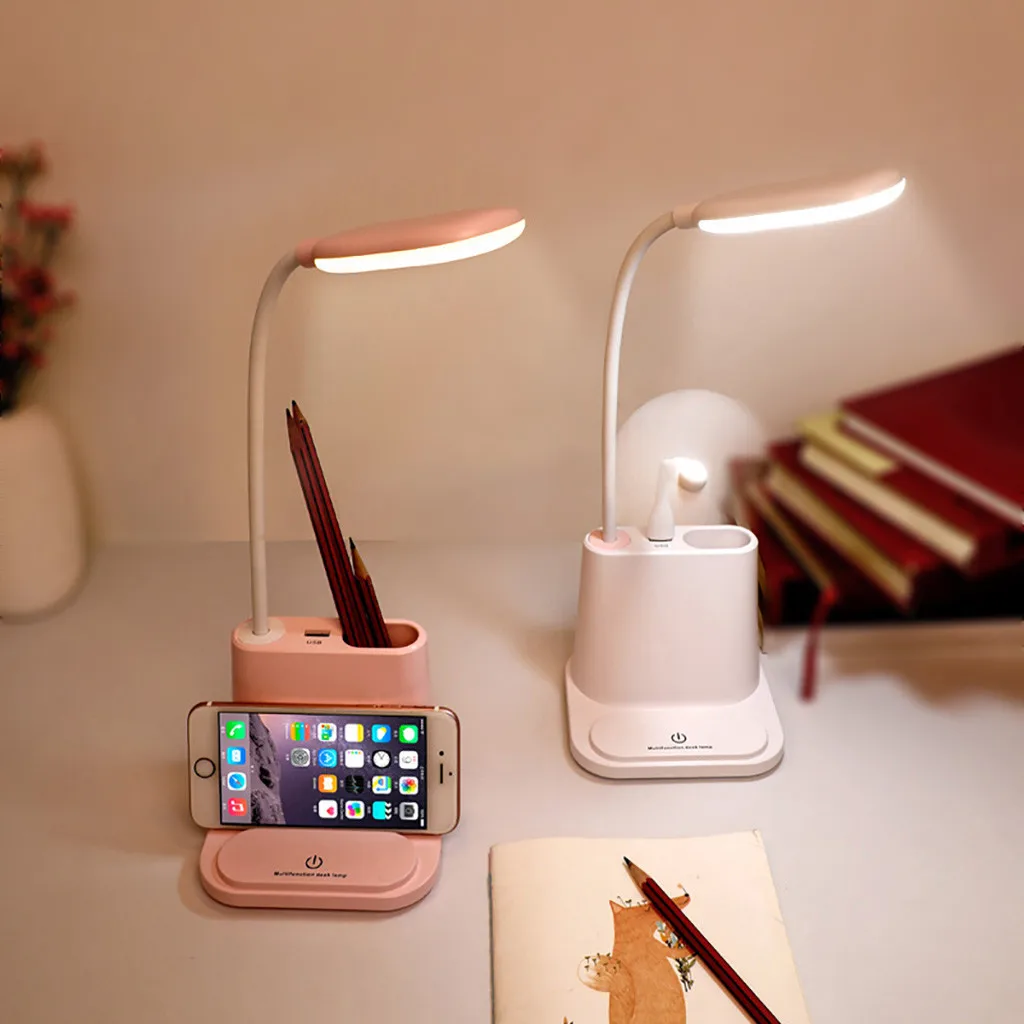 

Creative LED Desk Lamp Flexible Hose Flicker-Free Eye-Protection Table Light For iphone X 8 7 6 6s plus Samsung Htc Sony Xiaomi