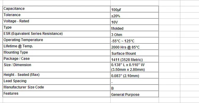 MCIGICM 20 штук B 3528 100 мкФ 10 V наземный танталовый конденсатор