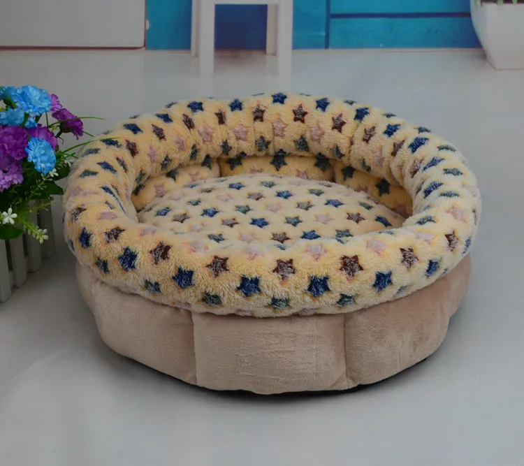 2016NEW pet кровать Кошкин дом маленькая собака моющиеся коралловый флис теплый 3 Размер 3 вида цветов