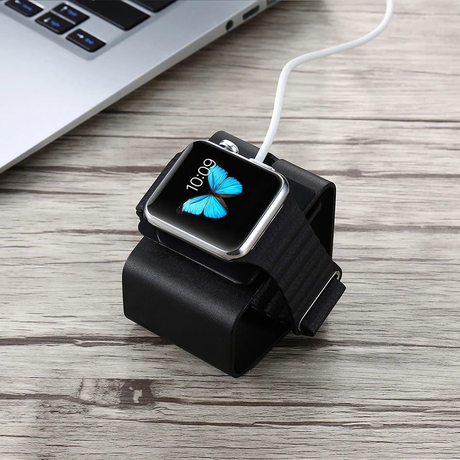 Aluminium Metal Stand Holder For Apple Watch Charging Support For iWatch Convenient Cable Hole For SmartWatch (7)