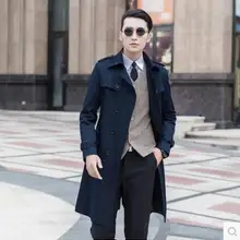 S-9XL! Горячая весна/осень новая мужская одежда тонкий Тренч Модное Длинное дизайнерское повседневное Мужское пальто большого размера верхняя одежда