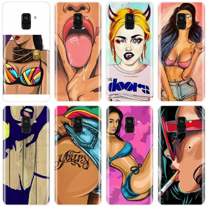 hot flirt sexy girl Soft Silicone Phone Case For Samsung Galaxy A5 A7 A8 2015 A3 2016 2017 A9 2018 | Мобильные телефоны и