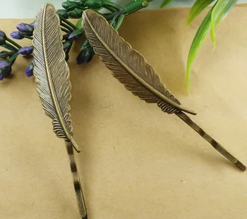 

100pcs/lot antique bronze 55mm filigree wrap hair clip
