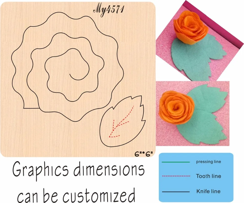 

Flower wood moulds die cut accessories wooden die Regola Acciaio Die Misura MY