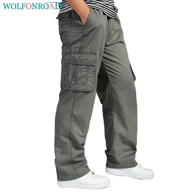 Wolfonroad Men's Outdoor Pants Plus Size Camping Hiking Pants Cargo ...