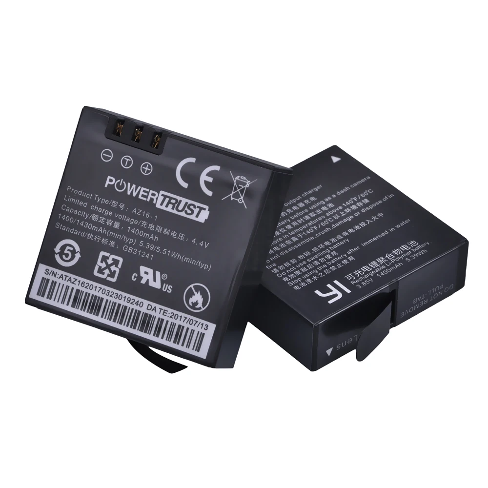 Bateria, 1400mAh, 3.85V, AZ16-2 +, USB, 3Slots, LED, Câmera de Ação