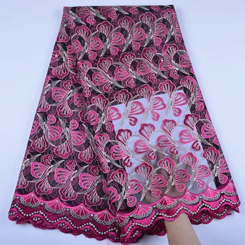 

Bridal Nigerian Lace Fabrics Embroidery African French Lace Fabric for Wedding Dress Tulle Lace A1388