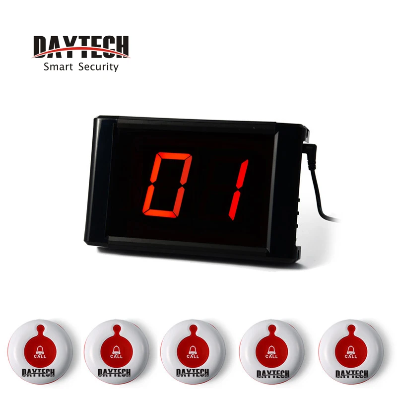 

DAYTECH Wireless Call Button Calling system Queuing Pagering system Coater Pager Service Queue System for Restaurant/Shop/Bar