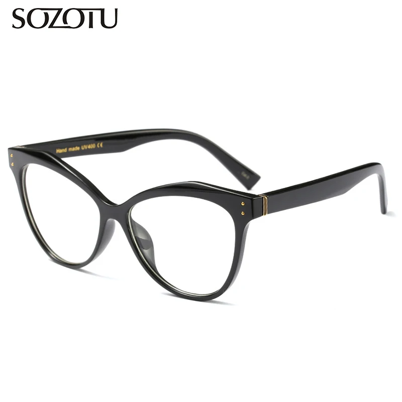 

Cat Eye Optical Eyeglasses Frame Women Myopia Computer Glasses Clear Lens Spectacle Frame For Female Cateye Oculos YQ395