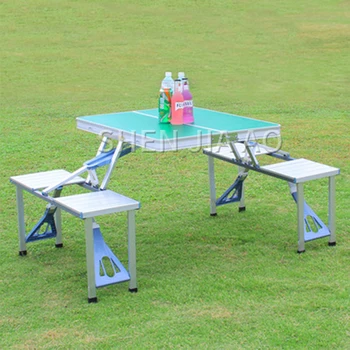 Outdoor Folding Table Aluminum Alloy Piece Table Portable Table And Chair Camping Picnic Portable Combination Table And Chair