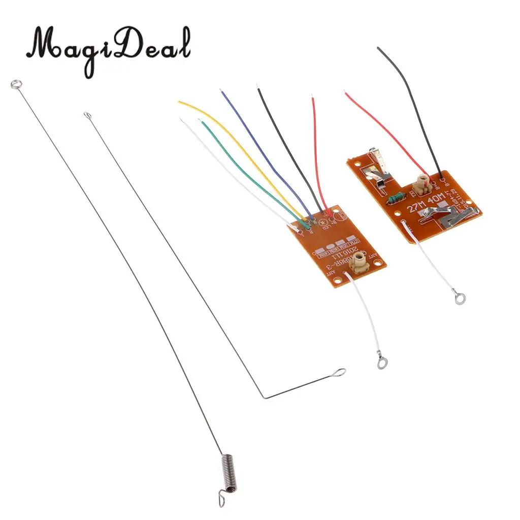 27M 4CH Remote Control Module Receiver & Transmitter Wireless Board with Antenna for Mini DIY RC Toy Car Accessories