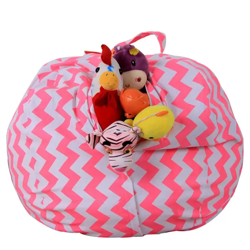 Сумка для хранения детских игрушек, органайзер из хлопка, плюшевая сумка для хранения игрушек, мягкая сумка в полоску, сумка для хранения одежды 5O0104 - Цвет: Storage bag B