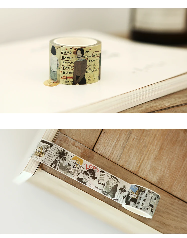 Винтажные звезды/марки васи лента японская клейкая лента инструмент для скрапбукинга клейкая лента декоративная лента для школы и офиса