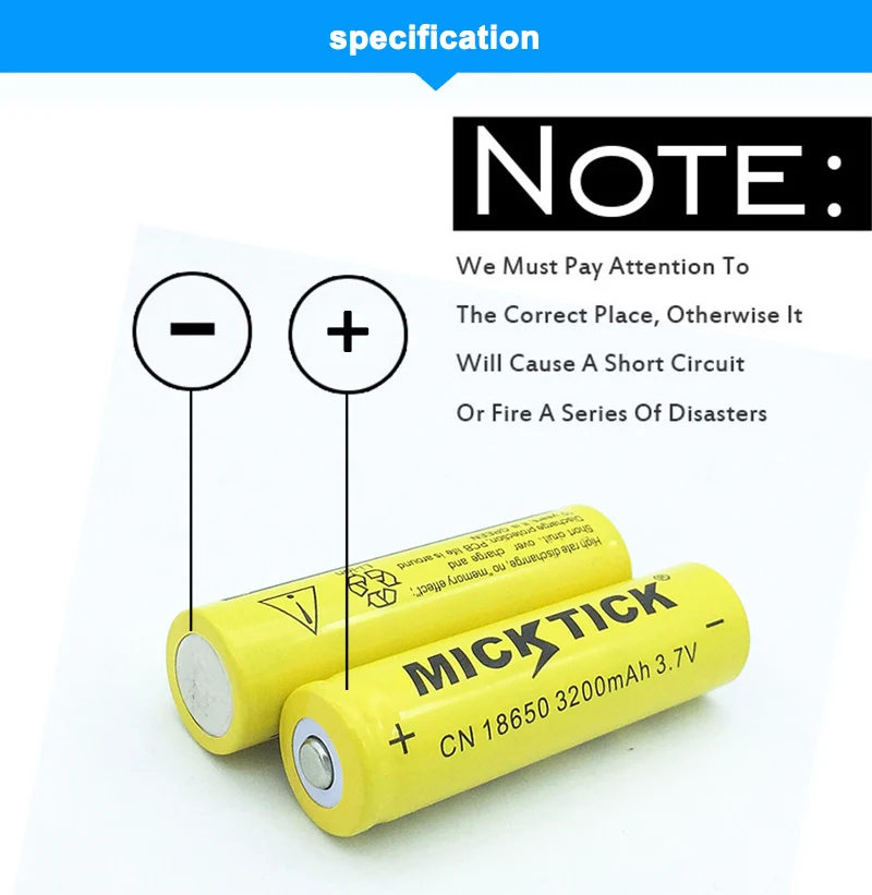 16 шт., 18650, 3,7 в, 9800 мА/ч(не AA), MICKTICK батарея, батареи, батарея, литий-ионный аккумулятор, большая емкость, светодиодный фонарик