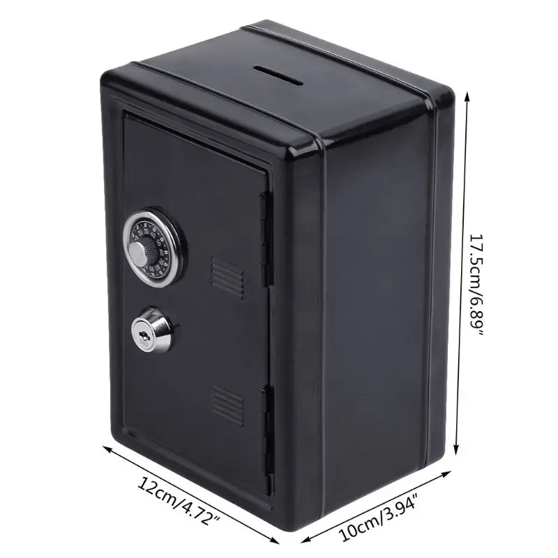 

New Safe Security Metal Money Bank Deposit Cash Savings Saving Box 2 Keys