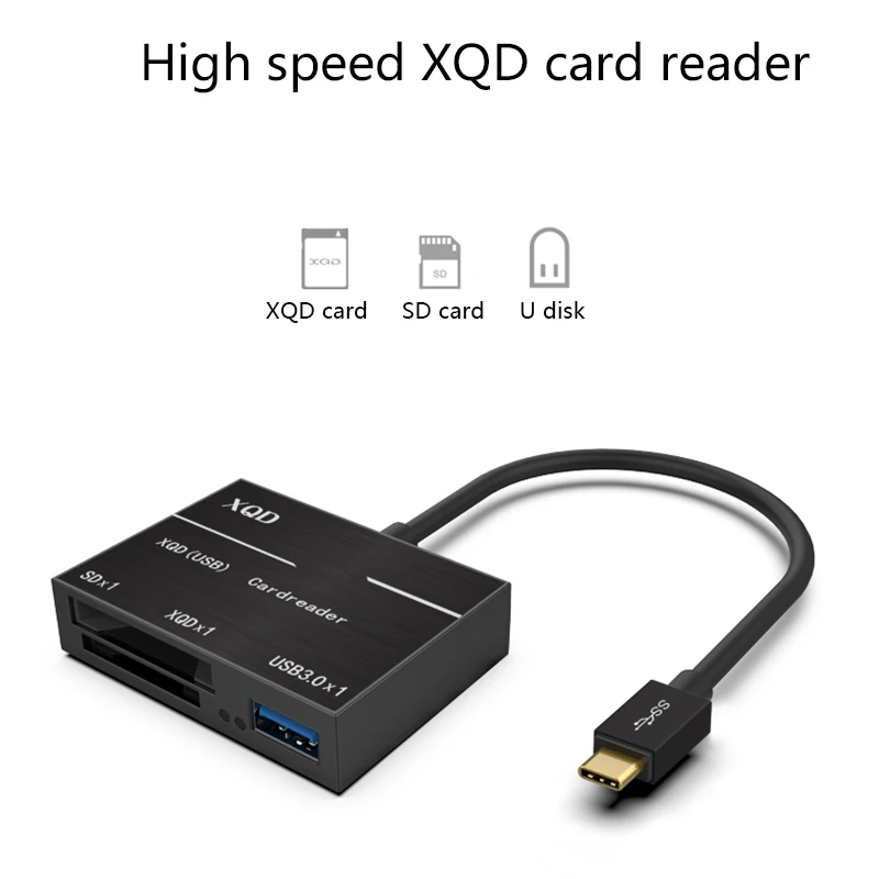 USB-C XQD قارئ البطاقات SD لغاية 500 برميل/الثانية عالية السرعة نوع-C USB3.0 HUB كاميرا كيت محول