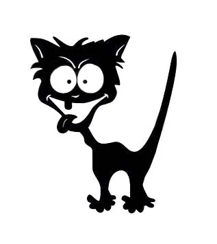 

Car Styling Sticker on Car, Reflective Waterproof Vinyl Funny Crazy Cat Car Sticker Motorcycle sticker