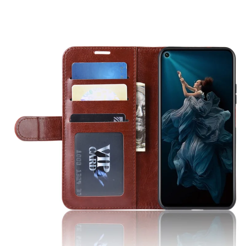 Роскошный Ретро Кожаный флип-чехол-книжка для huawei Honor 20 20 светильник чехол-кошелек Подставка слот для карт держатель для фото чехлы для телефонов
